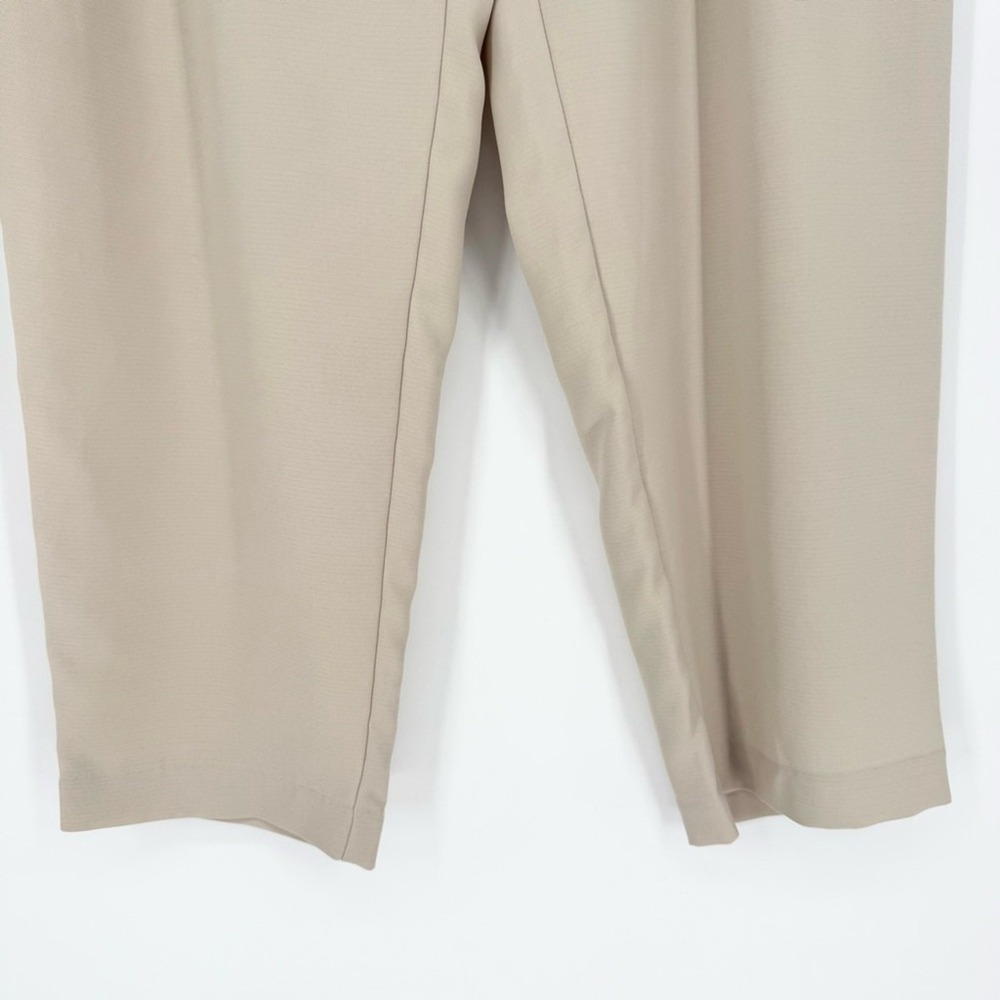 ZARA Flowy Ankle Pants Drawstring Tapered Leg Relaxed Fit Cream/Ivory Size L - Picture 8 of 13